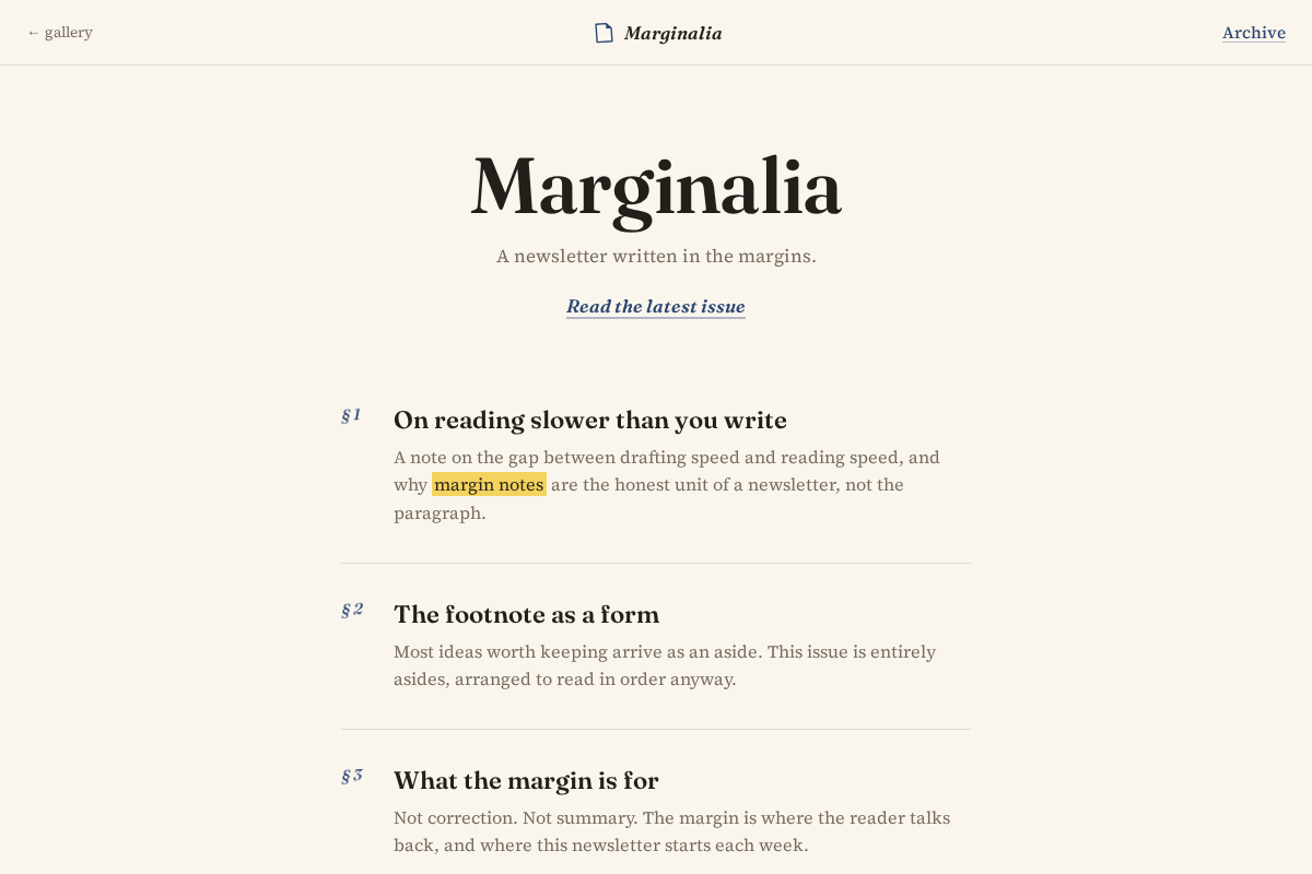 Marginalia preview
