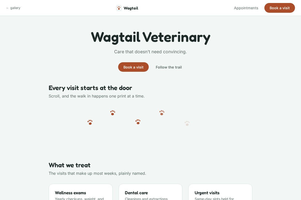 Wagtail Veterinary preview